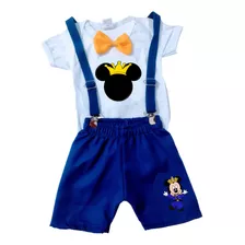 Roupa Do Mickey Social Infantil Menino - Kit Conjunto 3 Pcs