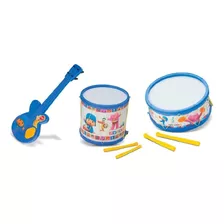 Kit Tambor, Guitarra E Tamborete Pocoyo - Cardoso Toys