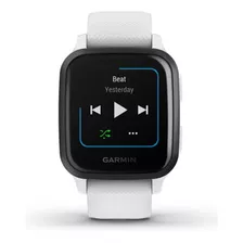 Smartwatch Garmin Venu Venu Sq - Music Edition 1.3 Caja 40mm De Polímero Reforzado Con Fibra White, Malla White De Silicona Y Bisel Slate De Aluminio Anodizado