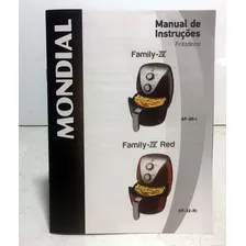 Manual Intruções Tabela Tempo Temperatura Airfryer Mondial Af Family