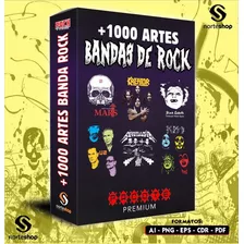 Pack + 1000 Artes Bandas De Rock Estampas Sublimação 
