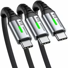 Usb C Cable 3 Pack 3 1a Qc3 0 Fast Charging Usb Type ...