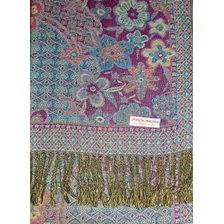 Bufanda, Pañuelo Para Mujer Purpura Tejida De Pashmina