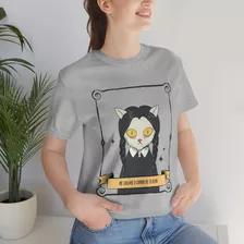 Remera Gris Merlina Versión Gato