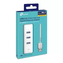 Adaptador Rede Gigabit + Hub 3 Portas Usb 3.0 Tp-link Ue330