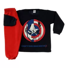 Combo 3 Conjunto Infantil Moletom Super Heroi 1 Ao 8 Anos