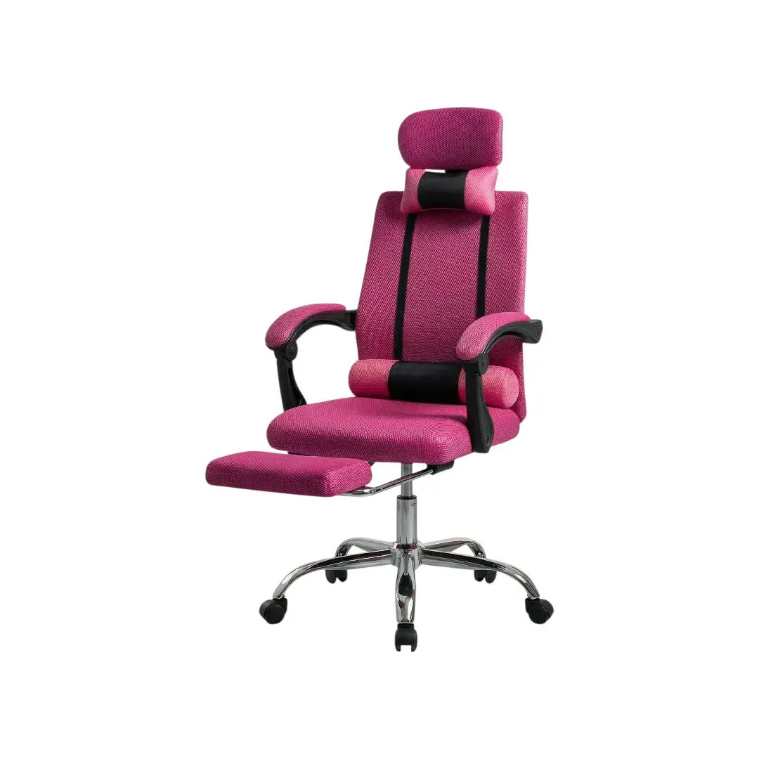 Silla Sillon Oficina Ergonomica Pc Escritorio Comoda Gamer Dyvan 210 Mesh Rosa