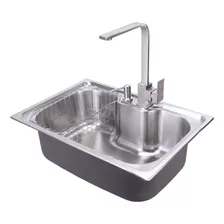 Cuba Pia Cozinha 60x40 Gourmet Inox C/ Torneira Slim