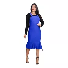 Salopete Tubinho Babado Plus Size Novidade Preta Royal Bordo