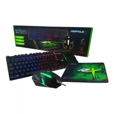 Combo Gamer Reptilex Teclado Led Rgb Mouse Mousepad