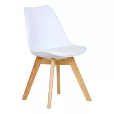 Silla De Comedor Lumax Eames Acolchonada, Estructura Color Blanco, 1 Unidad