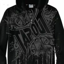 Campera/canguro Tapout Knocked Out Zipup Negro-talle L