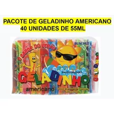 1 Pacote De Geladinho Americano Buschle - 40 Unids X 55ml