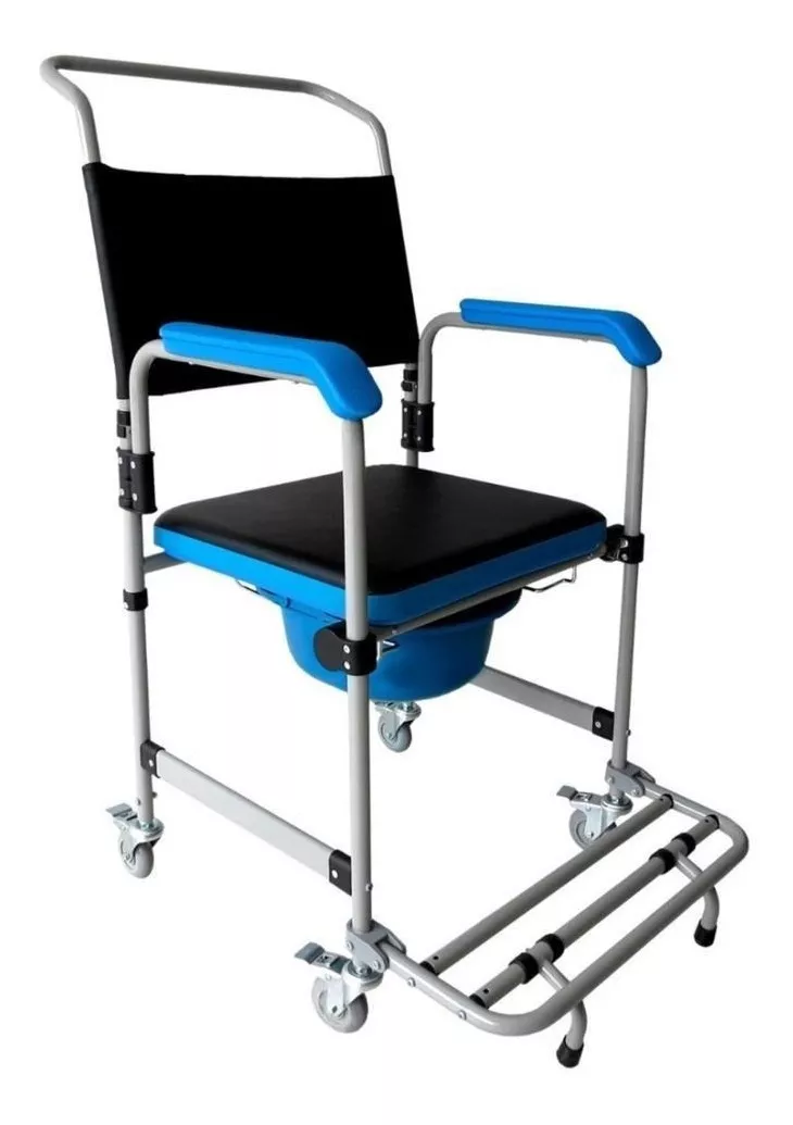 Cadeira Sanitária Higiênica De Banho Aço D50 Dellamed 150 Kg