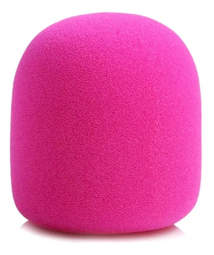 Espuma Para Microfone De Mão Alta Qualidade Rosa