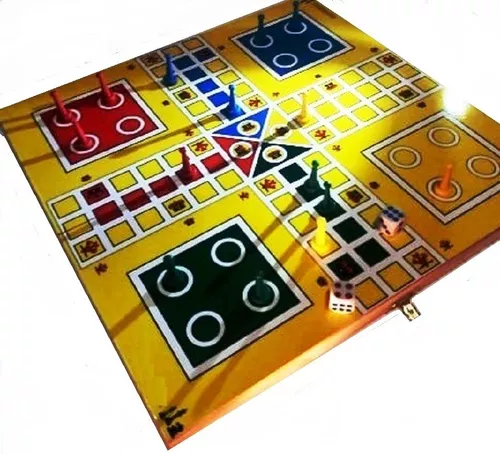 Oficial Jogo d/ Ludo c/ 4 Dados Grande Estojo 31 X 31 X 2cm em