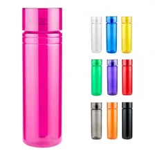 25 Cilindros Plástico Agua 850ml Colores Anfora Botella Agua Color Rosa