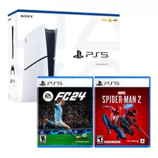 Consola Ps5 Slim Con Lector + Spider Man 2 + Ea Sport Fc 24