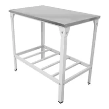 Mesa Industrial De Serviço 93 X 55 Prateleira Grade Innal