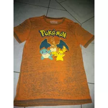 Playera Original Pokémon Pikachu Squirtle Charizard Talla S