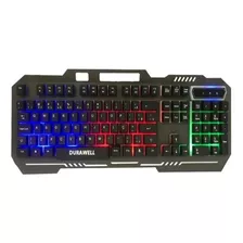 Teclado Gamer Semi Mecânico Luz Led Rgb Preto Dw-888 Qwerty