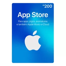 Cartão Gift Card App Store R$ 200 Reais Apple Itunes Brasil