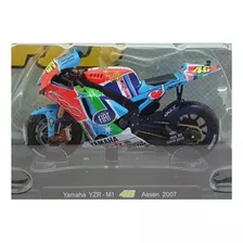 Miniatura Valentino Rossi Vr46 Yamaha Assen 2007 1:18 (11cm)