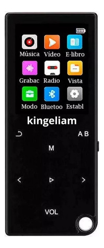 Reproductor Mp4 Mp3 8gb Bluetooh, Alarma, Fm Radio De Metal