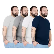 Pacote Com 4 Camisas Básicas Algodão Daze Plus G1 G2 G3