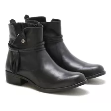 Bota Botinha Coturno Feminino Couro Legitimo Oferta