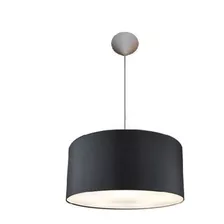 Lustre Pendente 40 Em Tecido Preto Ou Cinza