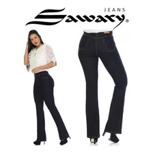 Calça Sawary Flare Jeans Alta Com Lycra Original Confortavel