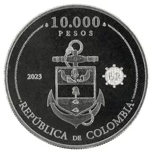 Moneda $10.000 Batalla Naval. Banco De La República