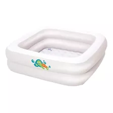 Pileta Inflable Cuadrada Bestway Up, In & Over 51116 De 86cm X 86cm X 25cm Blanca