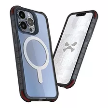 Funda Transparente Negra Para iPhone 13 Con Cierre Magnetico