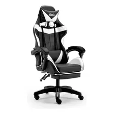 Silla Gamer Vonne Pc Color Negro/blanco Negro/azul - Varios