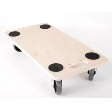 Plataforma De Transporte Con Ruedas Carga 150 Kg Madera