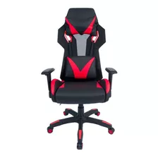 Cadeira Gamer Pelegrin Pel-3014 Reclinável Preta E Vermelha Cor Preto E Vermelho Material Do Estofamento Couro Pu
