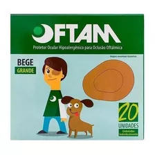 Protetor Ocular Oftam Bege Grande 20 Unidades