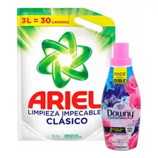 Jabon Ariel Liquido 3 Litros + Suavizante De Regalo