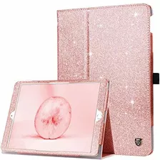 Funda Para iPad De 10.2 Pulgadas 2020 Rosa Claro Con Glitter