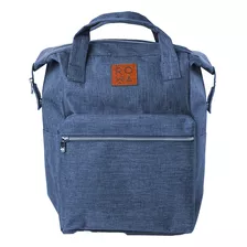 Mochila Porta Notebook Rowa Liniers Azul Tramado