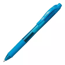 Caneta Gel Pentel Energel X 0.7 Mm Retrátil Bl107 Cor Da Tinta Azul Céu