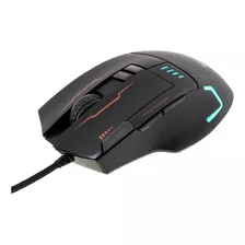 Mouse Gamer Rgb Ergonômico Alta Precisão 6400 Dpi 8d Bright Cor Preto