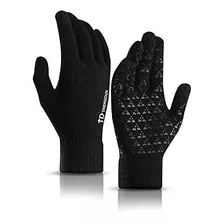 Guantes De Invierno Para Hombre Antideslizante Negros