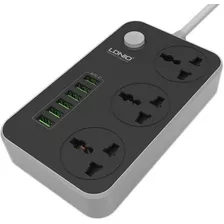 Zapatilla 220v Universal + 6 Puertos Usb Ldnio Sc3604 Dbs