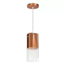 Luminária Pendente Mirage Cobre Gold P/ 1 Lâmpada Bronzearte