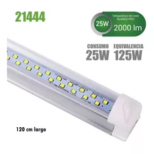 Tubo De Led Base De Aluminio Doble Tira 24w 1.20m Techo O Pa