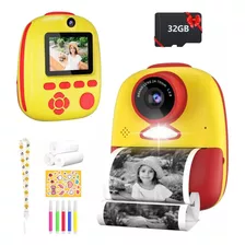 Cámara Digital Hd Para Niños Fotos Imprimibles 32gb Tarjeta