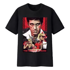 Playera O Blusa Scarface (caracortada) En Blanco Y Negro 